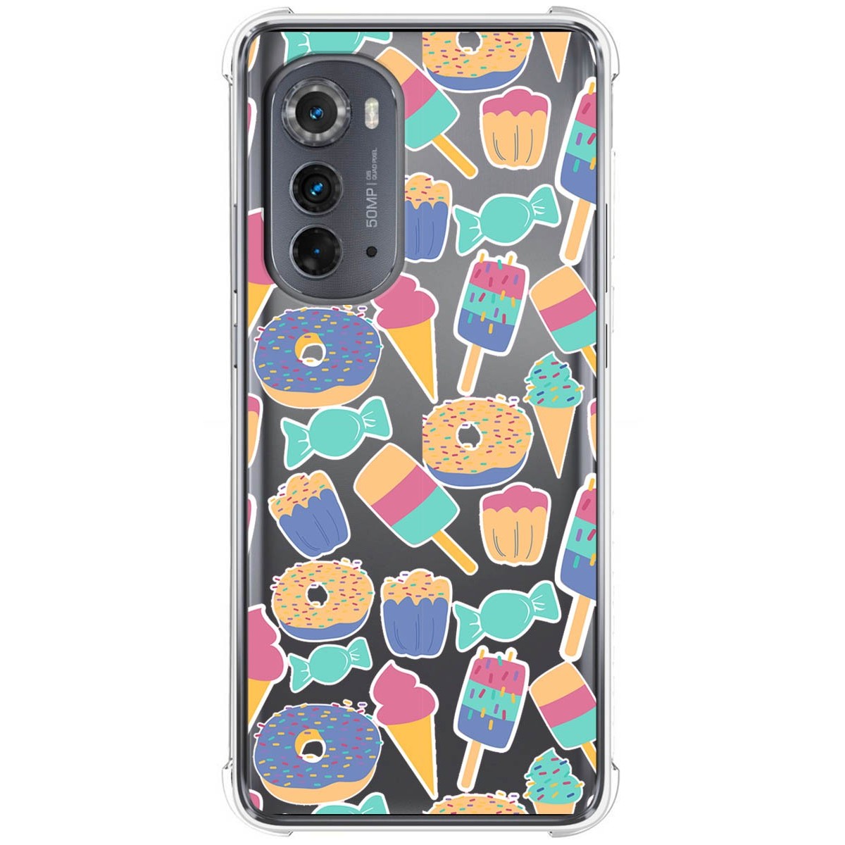 Funda Silicona Antigolpes para Motorola Moto Edge 30 5G diseño Dulces 02 Dibujos