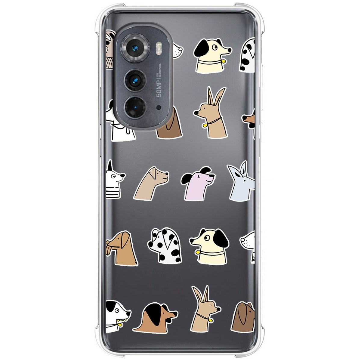 Funda Silicona Antigolpes para Motorola Moto Edge 30 5G diseño Perros Dibujos