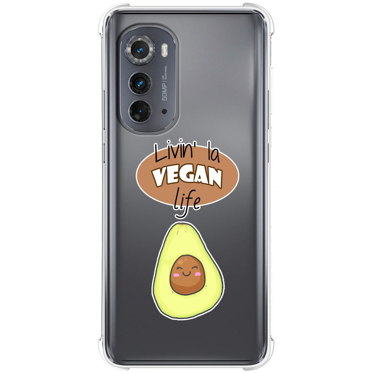 Funda Silicona Antigolpes para Motorola Moto Edge 30 5G diseño Vegan Life Dibujos