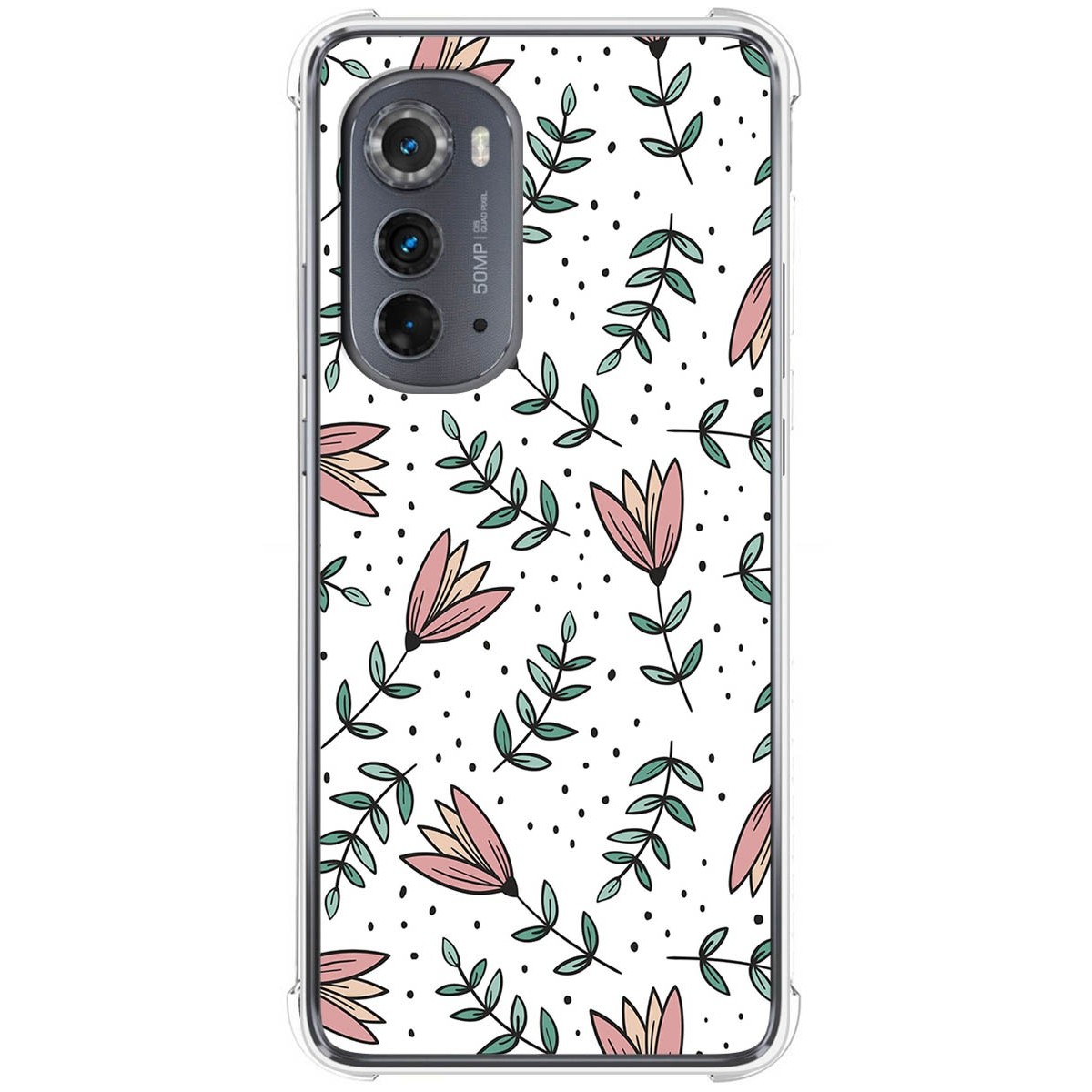 Funda Silicona Antigolpes para Motorola Moto Edge 30 5G diseño Flores 01 Dibujos