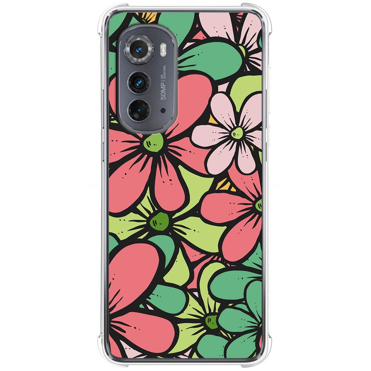 Funda Silicona Antigolpes para Motorola Moto Edge 30 5G diseño Flores 02 Dibujos