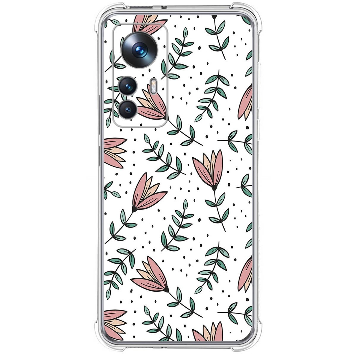 Funda Silicona Antigolpes para Xiaomi 12T / 12T Pro 5G diseño Flores 01 Dibujos