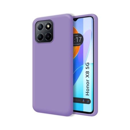 Funda Silicona Líquida Ultra Suave para Huawei Honor X8 5G color Morada