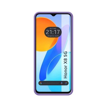 Funda Silicona Líquida Ultra Suave para Huawei Honor X8 5G color Morada