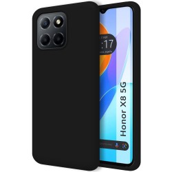 Funda Silicona Líquida Ultra Suave para Huawei Honor X8 5G color Negra