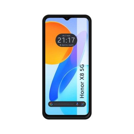 Funda Silicona Líquida Ultra Suave para Huawei Honor X8 5G color Negra