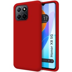 Funda Silicona Líquida Ultra Suave para Huawei Honor X8 5G color Roja