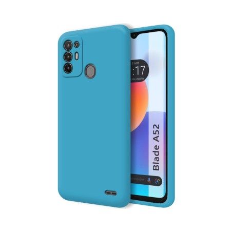 Funda Silicona Líquida Ultra Suave para ZTE Blade A52 color Azul