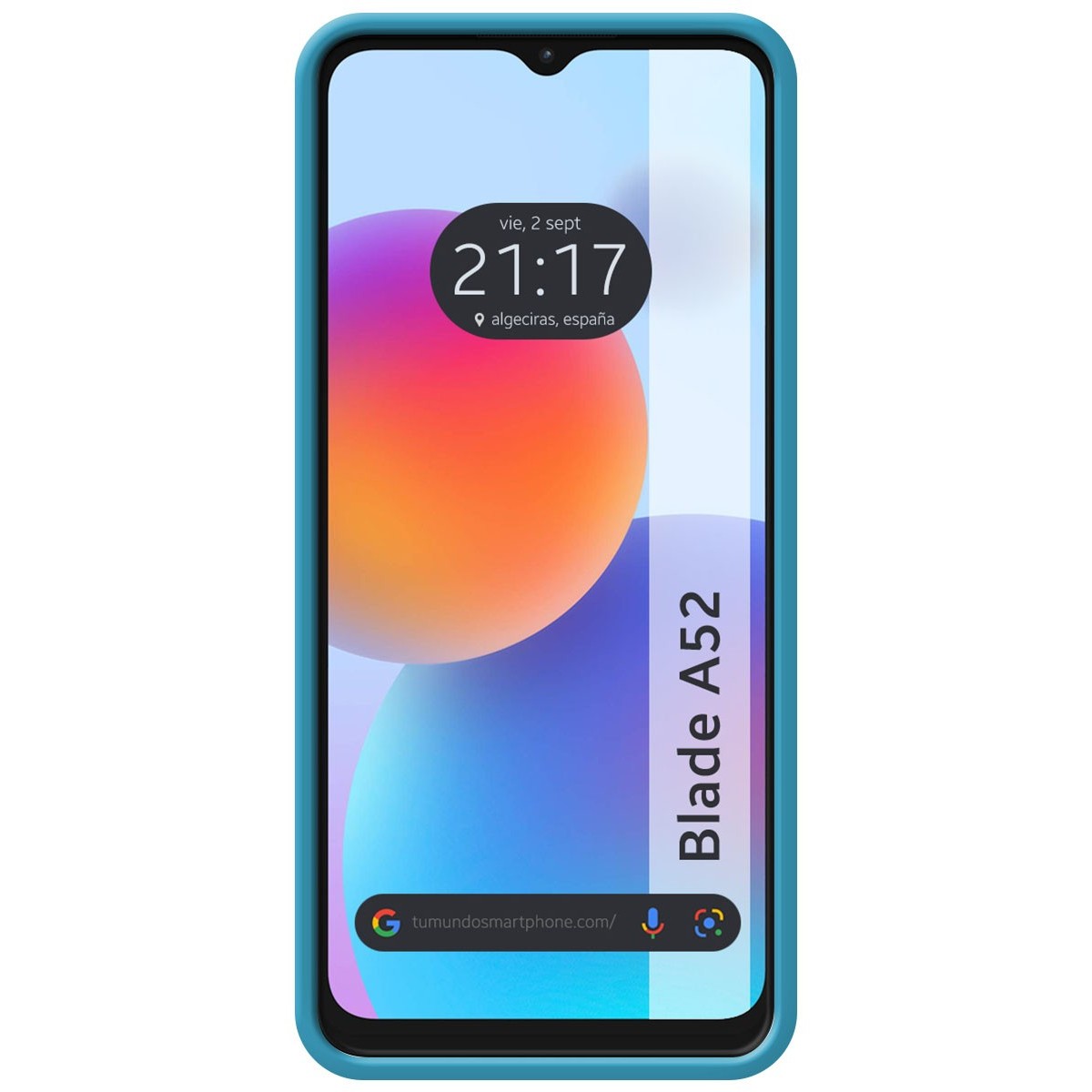 Funda Silicona Líquida Ultra Suave para ZTE Blade A52 color Azul