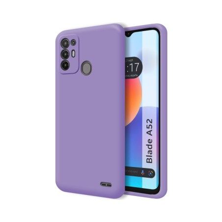 Funda Silicona Líquida Ultra Suave para ZTE Blade A52 color Morada
