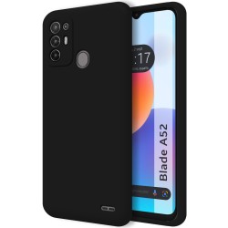 Funda Silicona Líquida Ultra Suave para ZTE Blade A52 color Negra