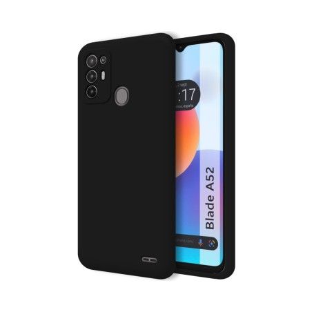 Funda Silicona Líquida Ultra Suave para ZTE Blade A52 color Negra