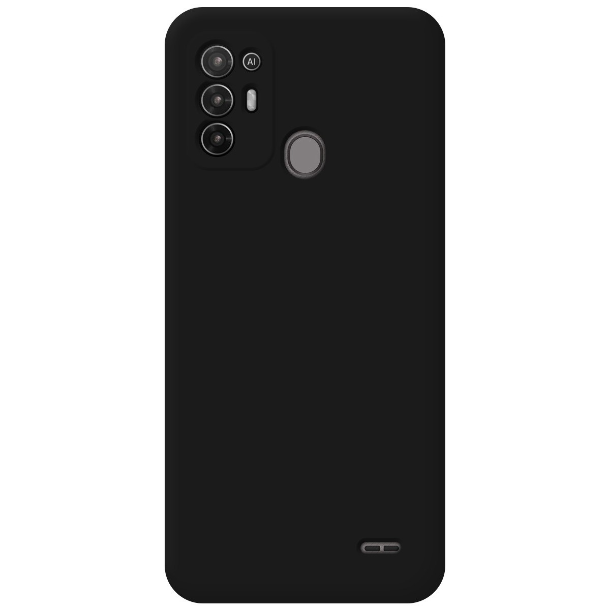 Funda Silicona Líquida Ultra Suave para ZTE Blade A52 color Negra