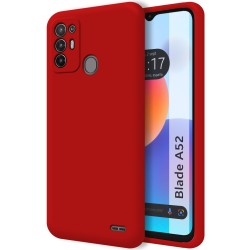 Funda Silicona Líquida Ultra Suave para ZTE Blade A52 color Roja
