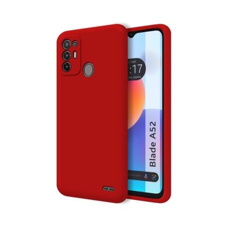 Funda Silicona Líquida Ultra Suave para ZTE Blade A52 color Roja