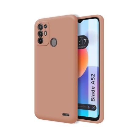 Funda Silicona Líquida Ultra Suave para ZTE Blade A52 color Rosa
