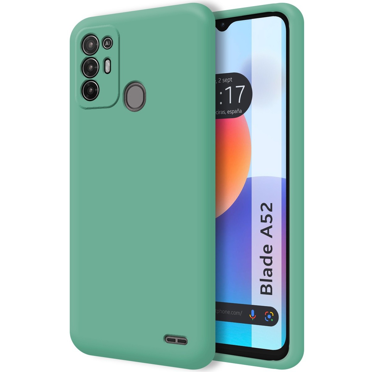 Funda Silicona Líquida Ultra Suave para ZTE Blade A52 color Verde