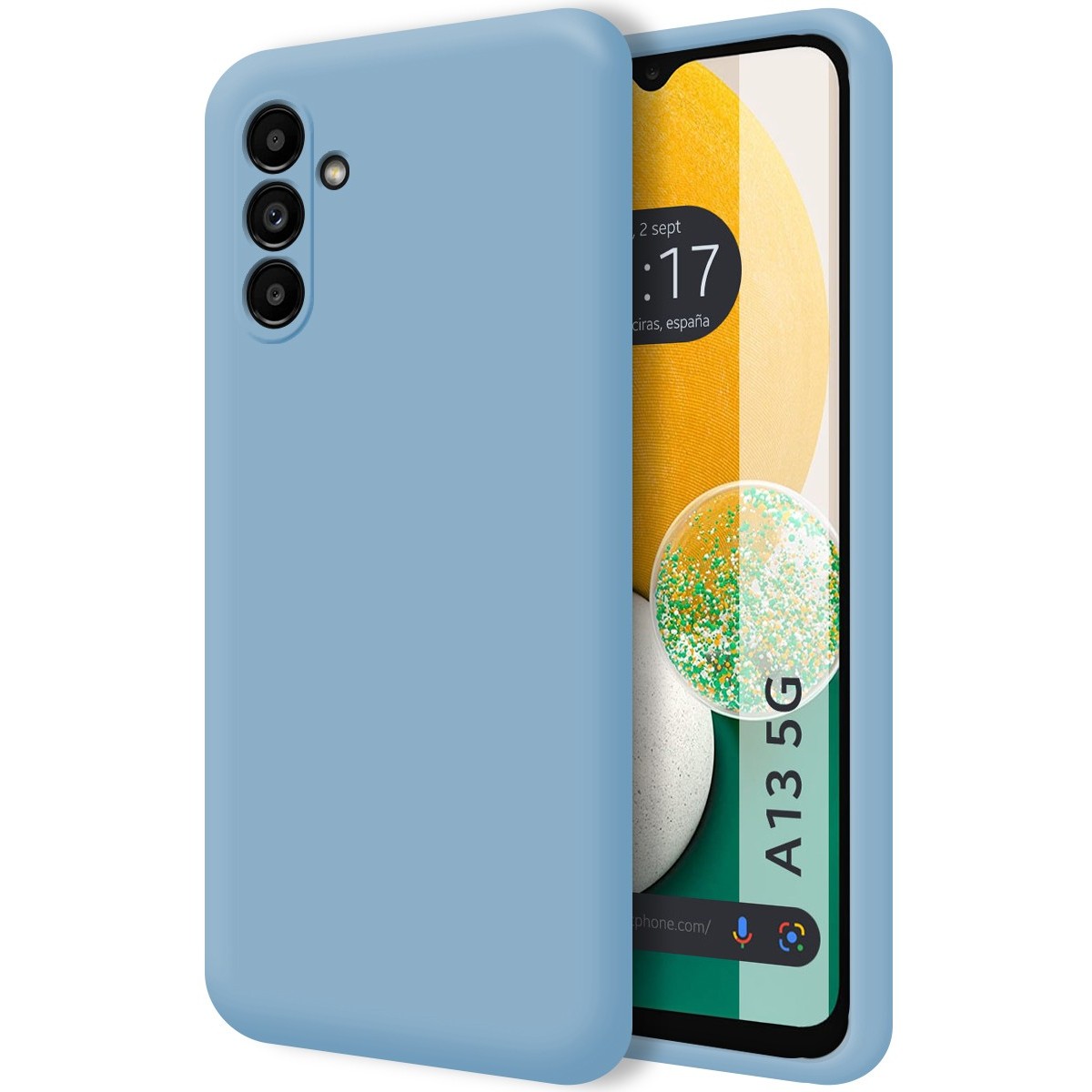 Funda Silicona Líquida Ultra Suave para Samsung Galaxy A13 5G color Azul
