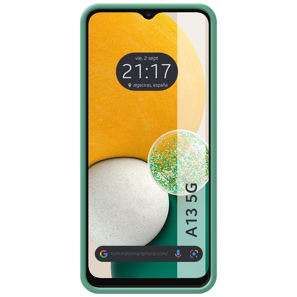 Funda Silicona Líquida Ultra Suave para Samsung Galaxy A13 5G color Verde