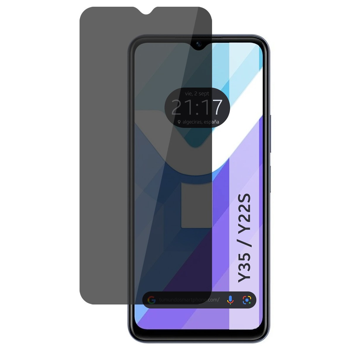 Protector Pantalla Hidrogel Privacidad Antiespías para Vivo Y35 / Y22s