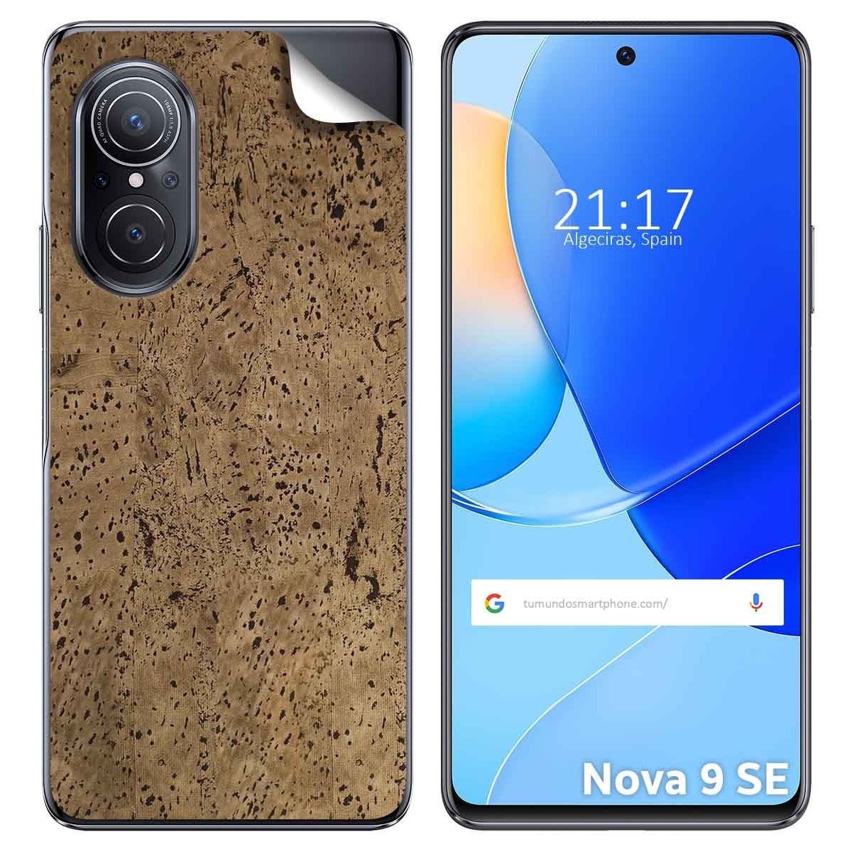 Pegatina Vinilo Autoadhesiva Textura Corcho para Huawei Nova 9 SE
