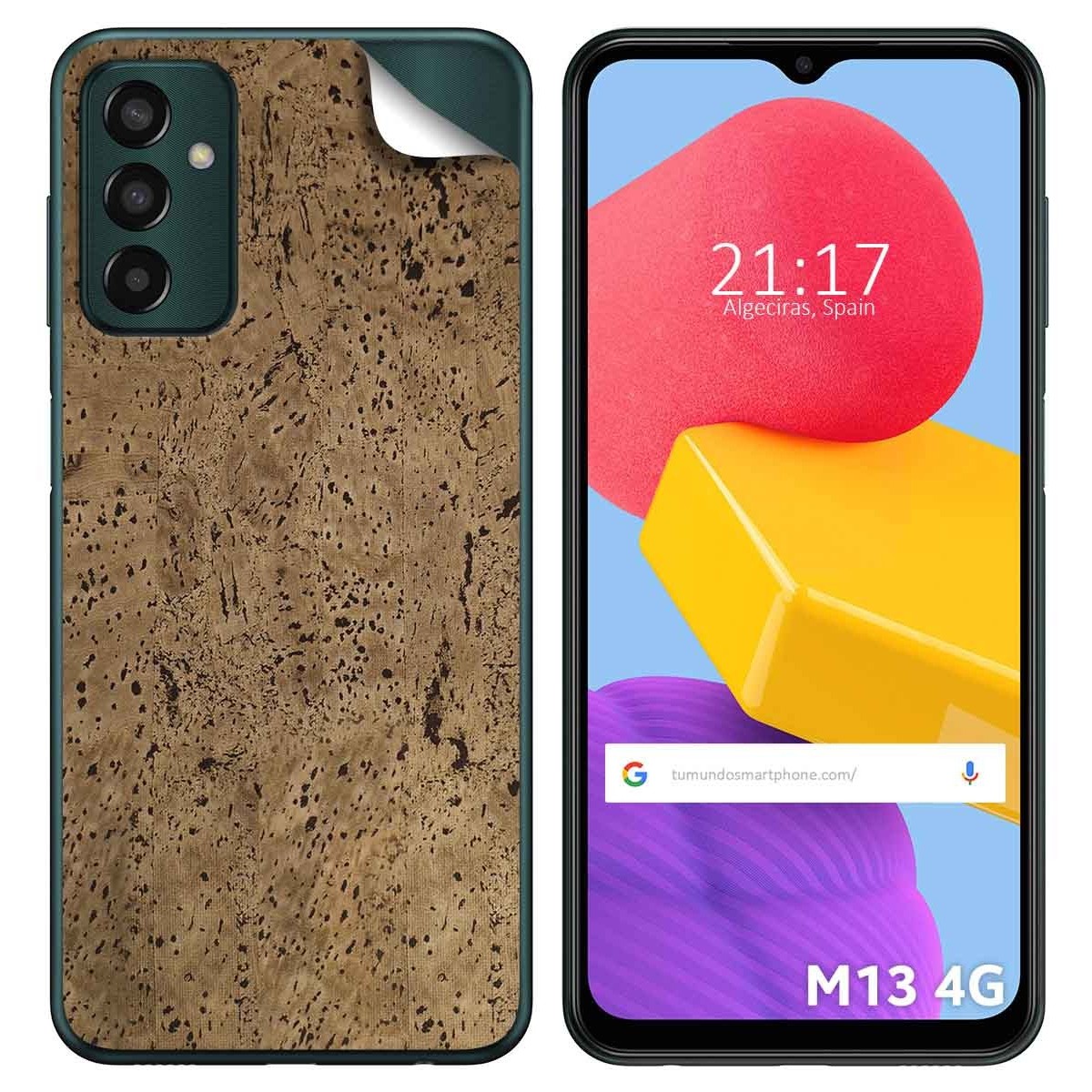 Pegatina Vinilo Autoadhesiva Textura Corcho para Samsung Galaxy M13 4G