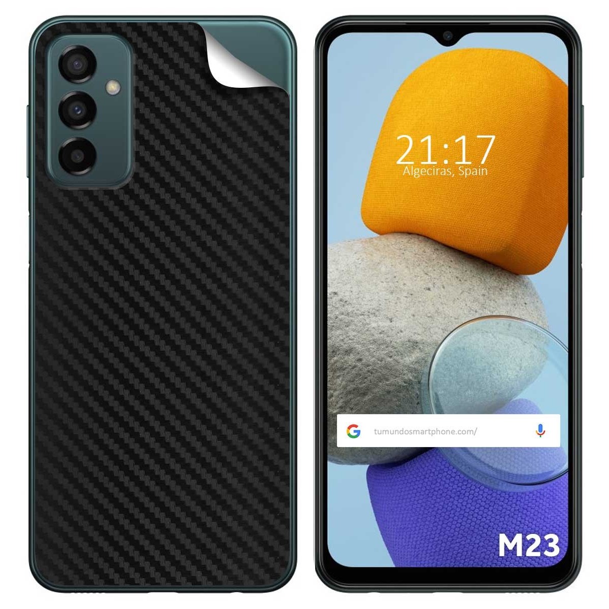Pegatina Vinilo Autoadhesiva Textura Carbono para Samsung Galaxy M23 5G