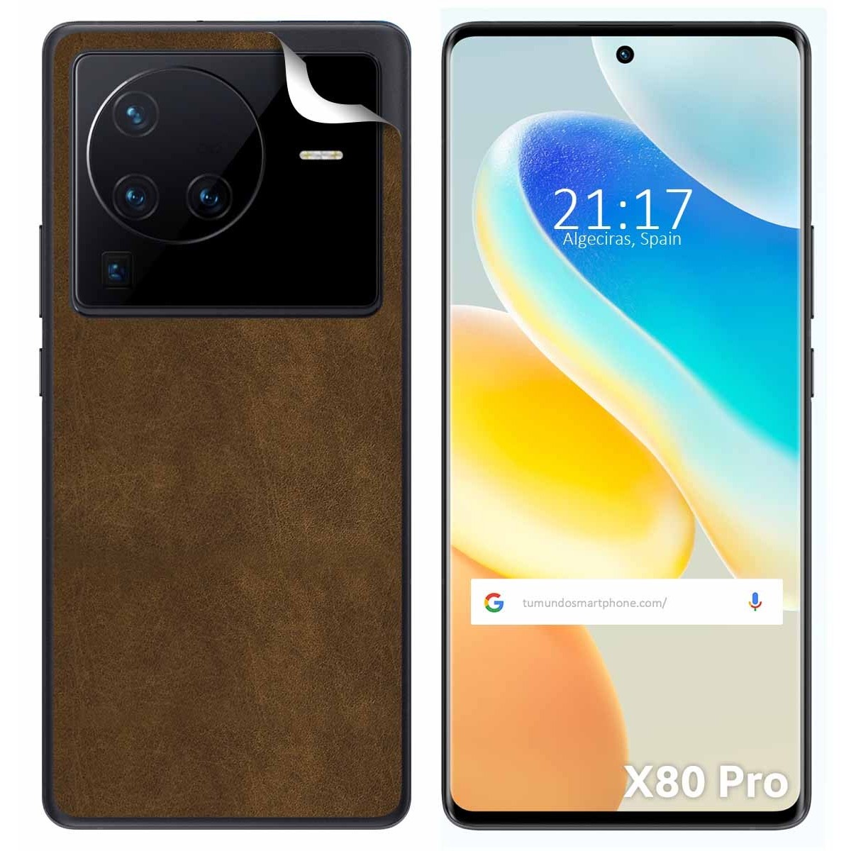 Pegatina Vinilo Autoadhesiva Textura Piel para Vivo X80 Pro 5G