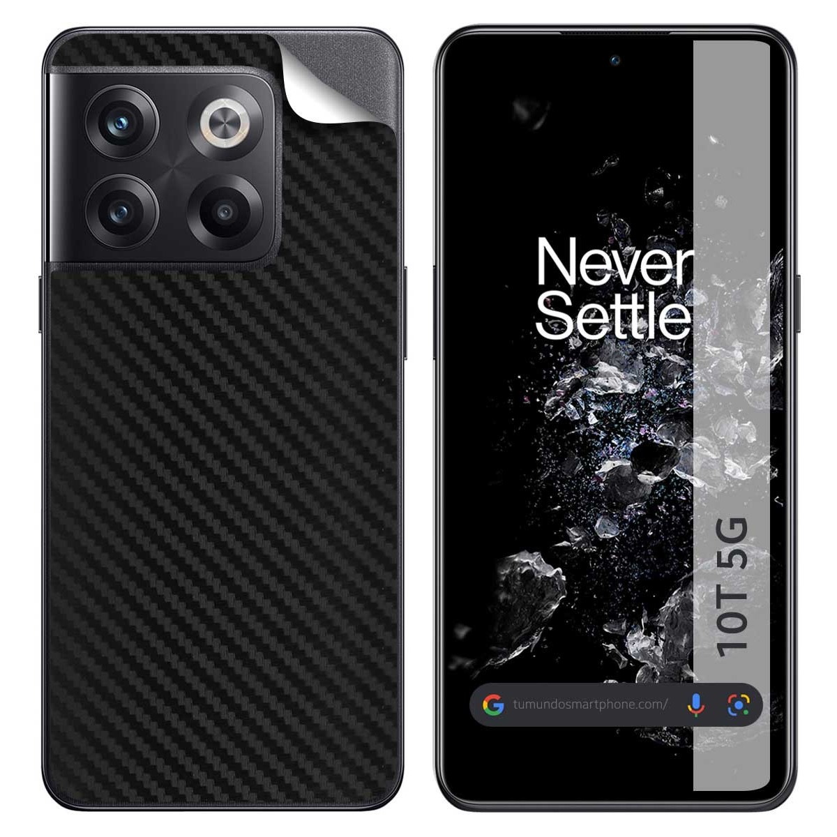 Pegatina Vinilo Autoadhesiva Textura Carbono para Oneplus 10T 5G