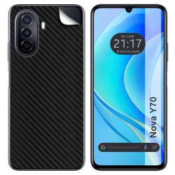 Pegatina Vinilo Autoadhesiva Textura Carbono para Huawei Nova Y70
