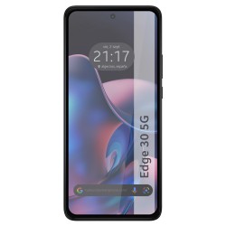 Protector Cristal Templado Completo 5D Full Glue Negro para Motorola Moto Edge 30 5G Vidrio 2