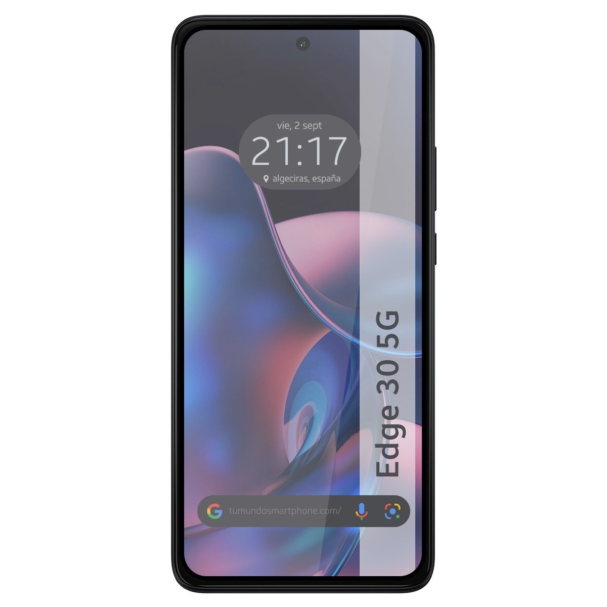 Protector Cristal Templado Completo 5D Full Glue Negro para Motorola Moto Edge 30 5G Vidrio