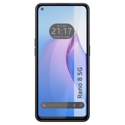 Protector Cristal Templado Completo 5D Full Glue Negro para Oppo Reno 8 5G Vidrio 2
