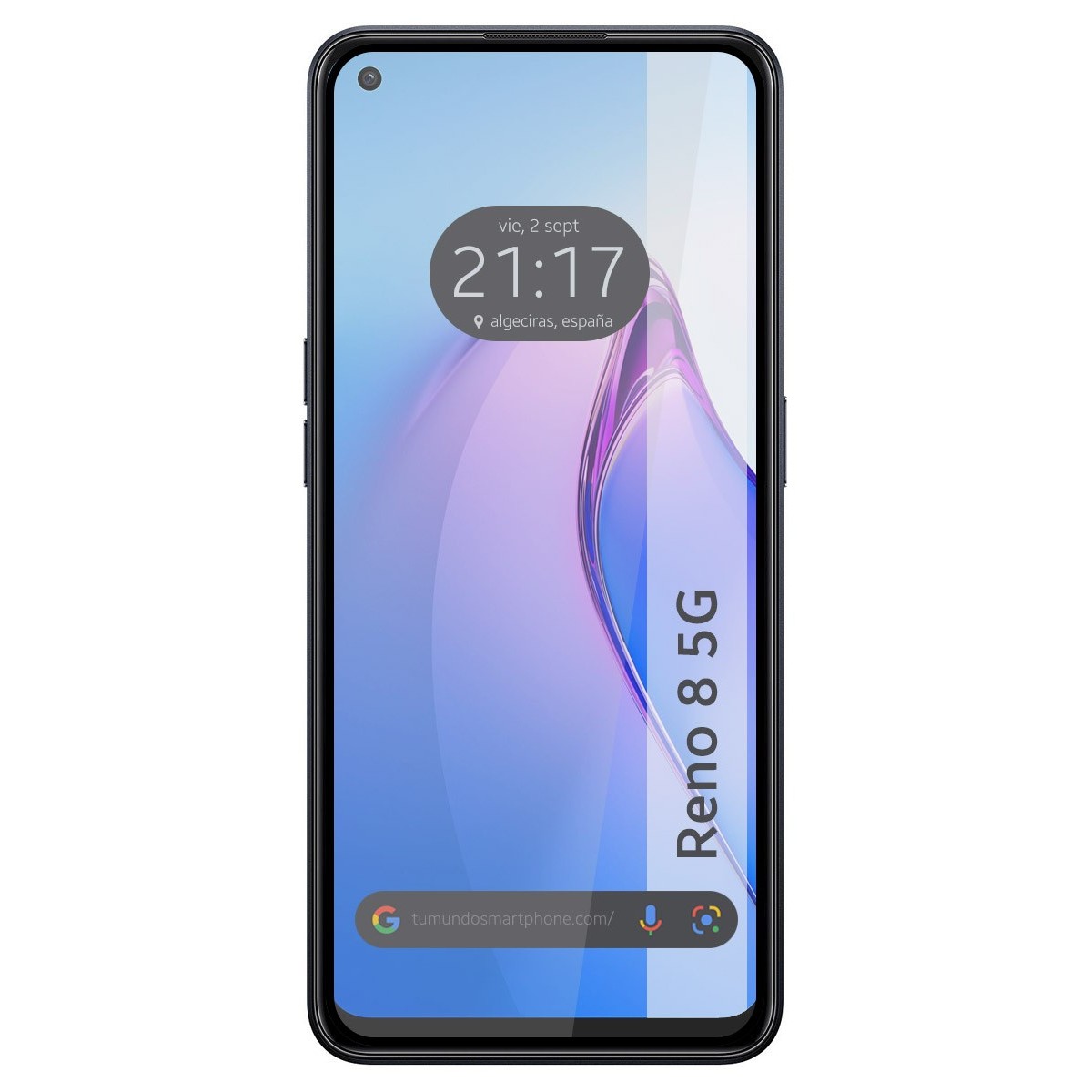 Protector Cristal Templado Completo 5D Full Glue Negro para Oppo Reno 8 5G Vidrio