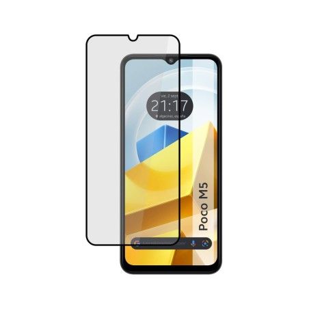 Protector Cristal Templado Completo 5D Full Glue Negro para Xiaomi POCO M5 Vidrio