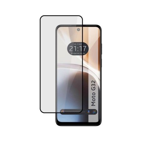 Protector Cristal Templado Completo 5D Full Glue Negro para Motorola Moto G32 Vidrio