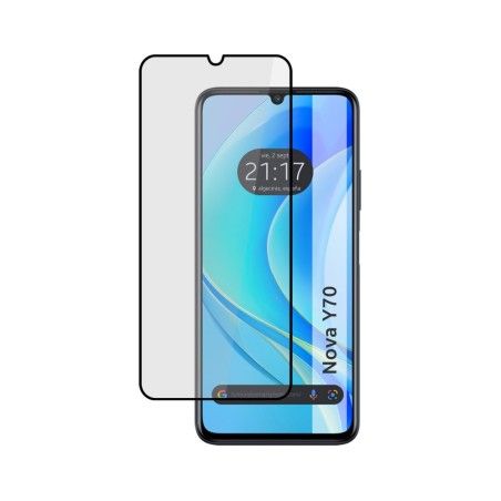 Protector Cristal Templado Completo 5D Full Glue Negro para Huawei Nova Y70 Vidrio
