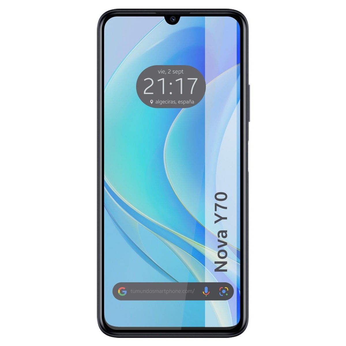 Protector Cristal Templado Completo 5D Full Glue Negro para Huawei Nova Y70 Vidrio