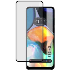 Protector Cristal Templado Completo 5D Full Glue Negro para Motorola Moto E32 4G Vidrio
