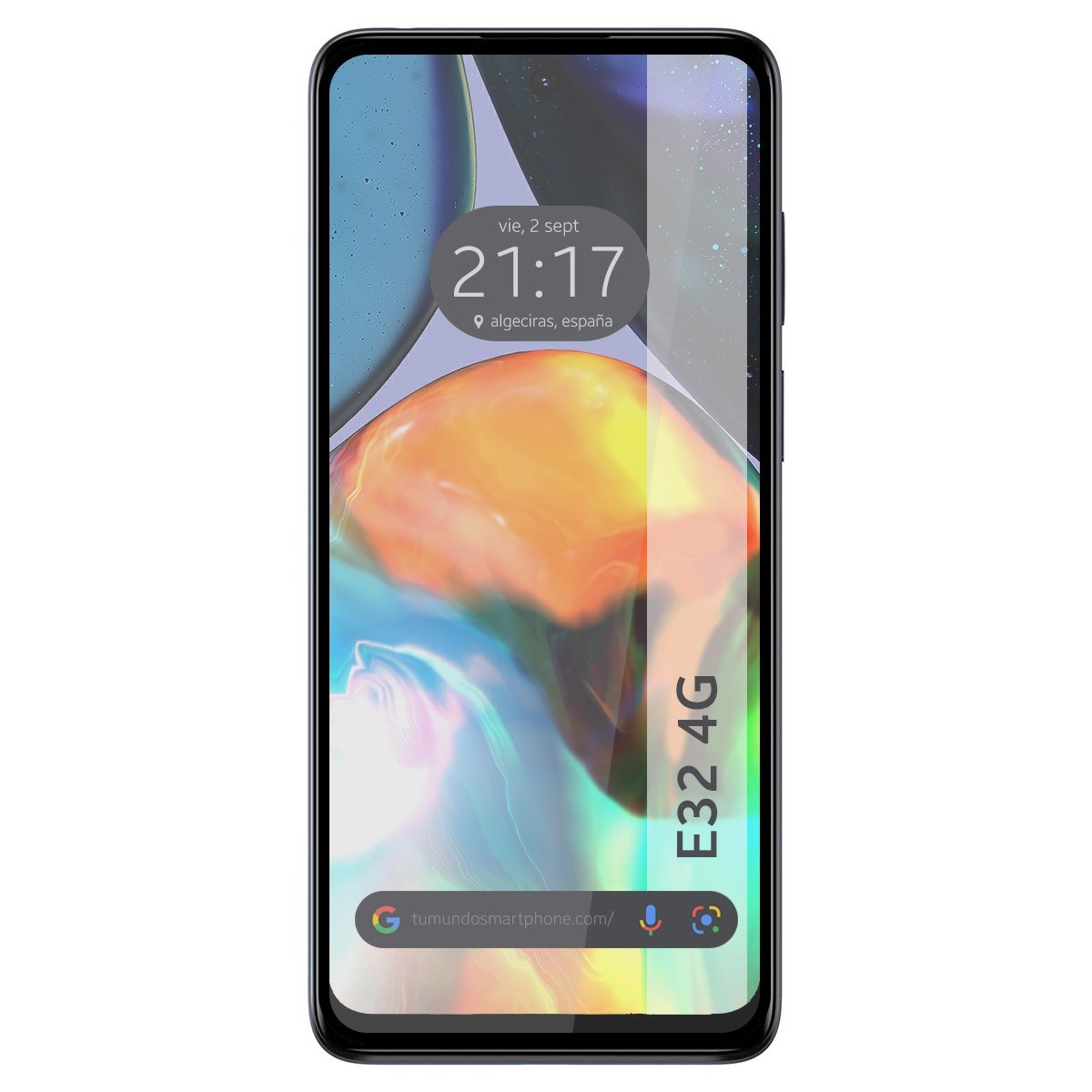 Protector Cristal Templado Completo 5D Full Glue Negro para Motorola Moto E32 4G Vidrio