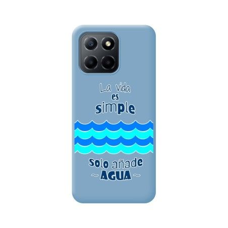 Funda Silicona Líquida Azul para Huawei Honor X8 5G diseño Agua Dibujos