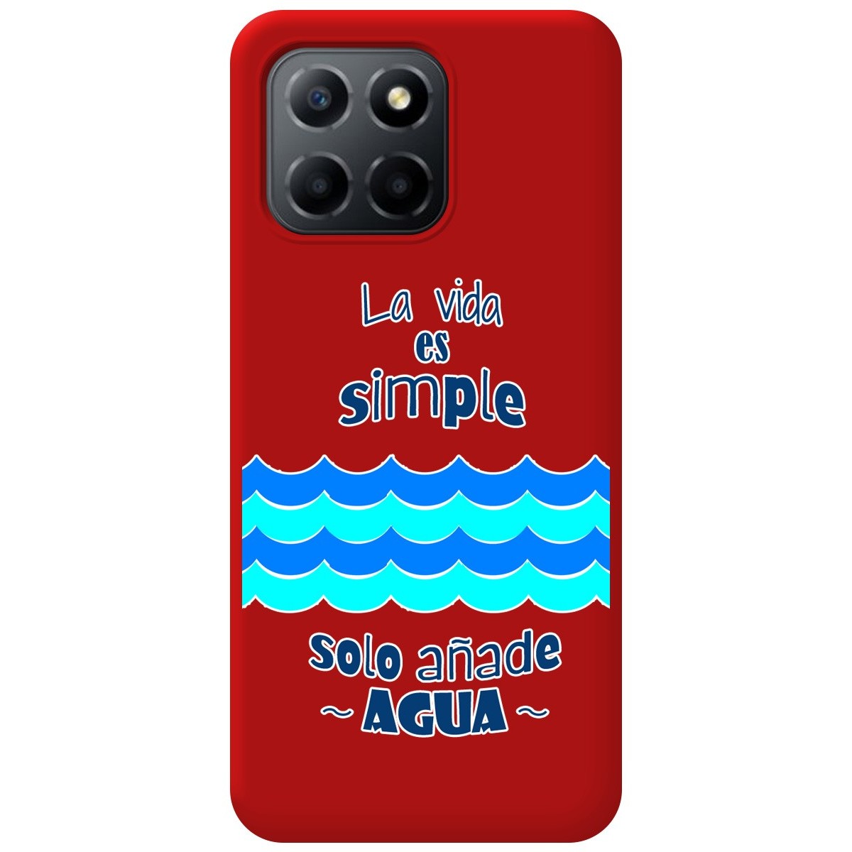 Funda Silicona Líquida Roja para Huawei Honor X8 5G diseño Agua Dibujos