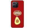 Funda Silicona Líquida Roja para Huawei Honor X8 5G diseño Vegan Life Dibujos