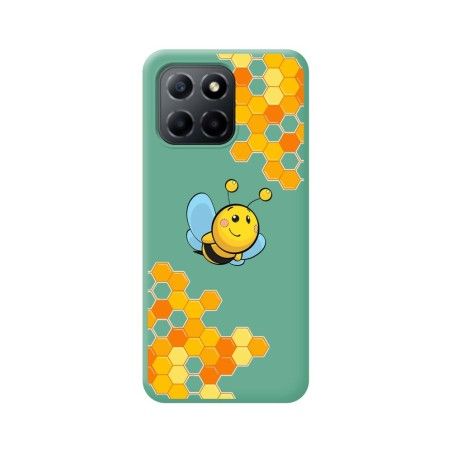 Funda Silicona Líquida Verde para Huawei Honor X8 5G diseño Abeja Dibujos