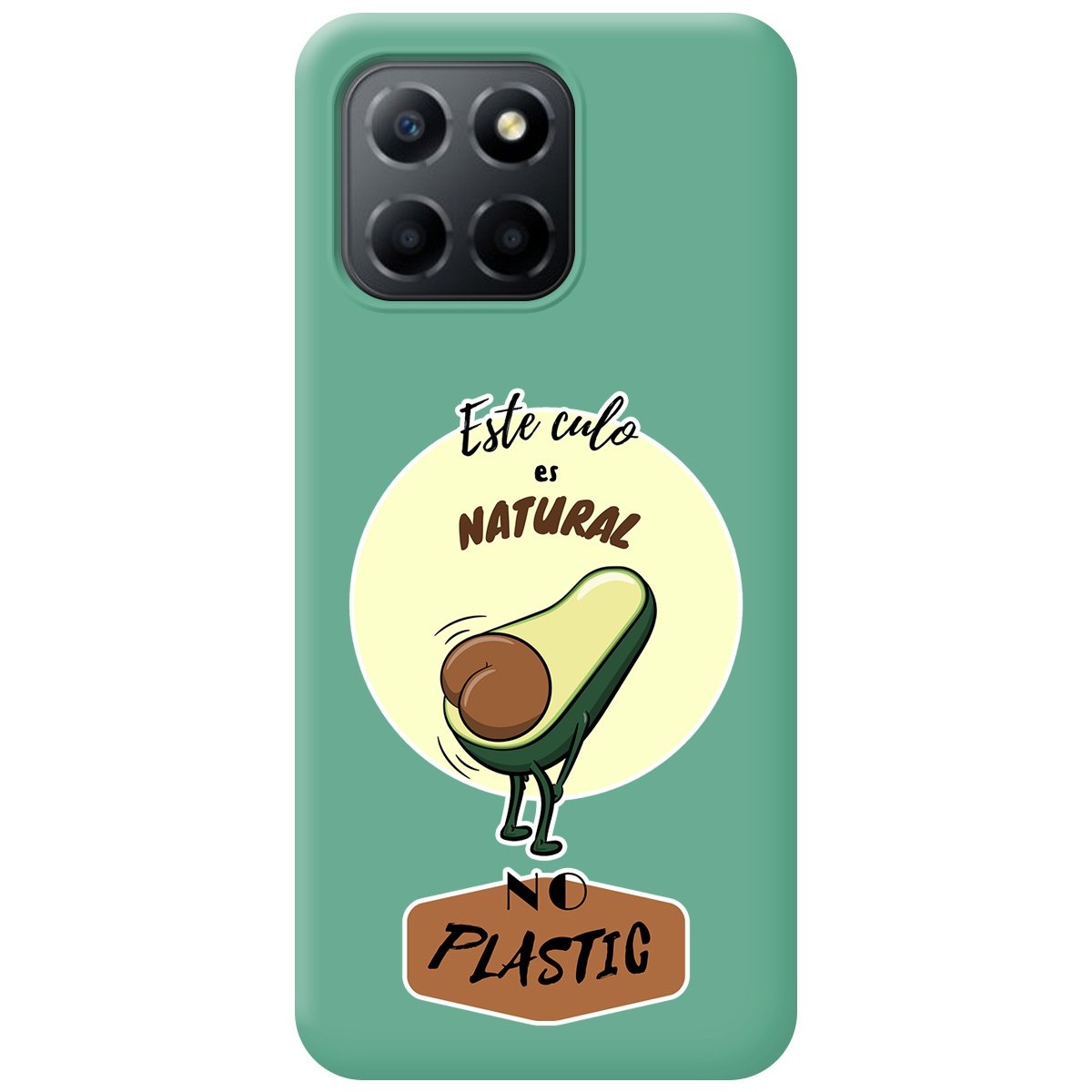 Funda Silicona Líquida Verde para Huawei Honor X8 5G diseño Culo Natural Dibujos