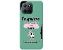 Funda Silicona Líquida Verde para Huawei Honor X8 5G diseño Vaca Dibujos