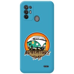 Funda Silicona Líquida Azul para ZTE Blade A52 diseño Adventure Time Dibujos