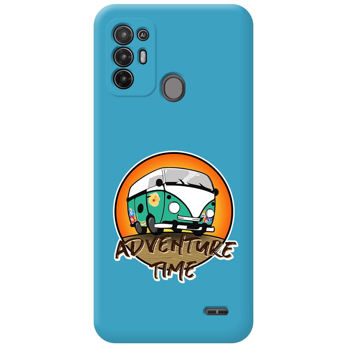 Funda Silicona Líquida Azul para ZTE Blade A52 diseño Adventure Time Dibujos