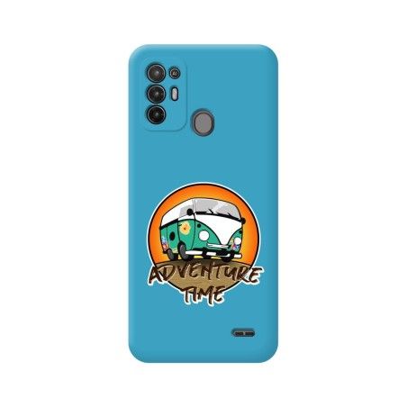 Funda Silicona Líquida Azul para ZTE Blade A52 diseño Adventure Time Dibujos
