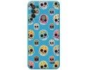 Funda Silicona Líquida Azul para ZTE Blade A52 diseño Catrina Dibujos